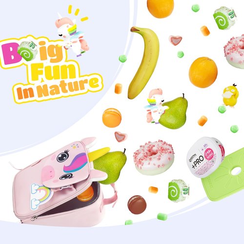 TOURIT Kids Lunch Box Insulated Lunch Bag for Kids with Water Bottle Holder, Water-resistant Lightweight Lunch Tote Bag for Boys Girls to School, Picnics,Unicorn