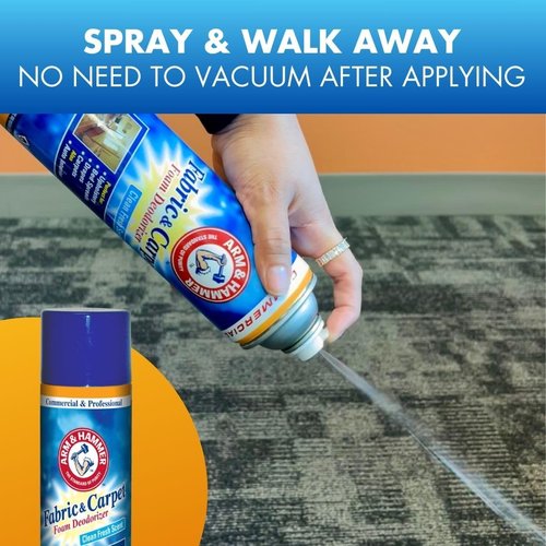 Fabric and Carpet Foam Deodorizer Professional, Aerosol, Fresh Scent, 15 fl oz (Case of 8)