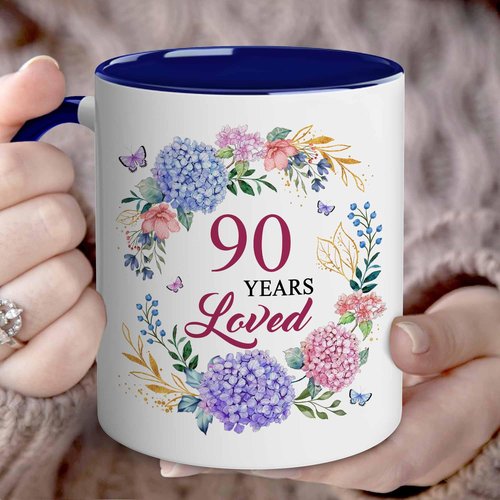 LOTWATEGO 90th Birthday Gifts For Women - 1936 Birthday Gifts For Her - 90 Years Loved Mug - Gift For Women Turning 90th - 90 Year Old Gift For Woman, Mom, Grandma, Mother - 1936 Present Ideas