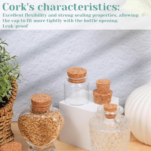 30pcs Natural Corks Stoppers for Bottles Tapered Plugs Corks Bottle Stoppers Assorted Size Soft Wood Cork Replacement Bottle Lids for Salt and Pepper DIY Crafts Sealing Laboratory & Wine Bottles
