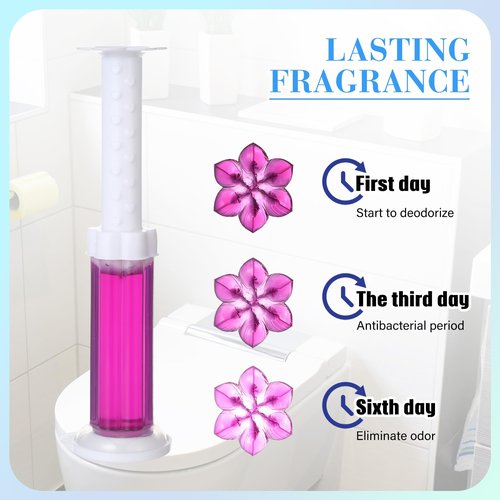 Heigble 8 Pcs Toilet Gels 112 Count 8 Kinds Flower Stamp Bowl Gel Scent Toilet Stain Removal Cleaner Air Freshener Flower Stamps Pack for Bathtubs Bathroom