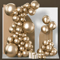 PartyWoo Metallic Gold Balloons - 85-Piece Chrome Gold Balloon Arch Kit for Birthday & Wedding Decor | 18", 12", 10", 5" Sizes
