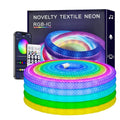 FlyQintess 9.84ft 5V LED Rope Lights, Neon LED Lights Strip with 360 Degree Luminous, USB Flexible IP67 Waterproof Music Sync Remote APP Control for Bedroom, Home, Gaming Lights and Decor