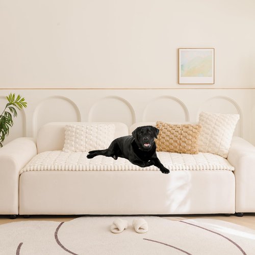 Mivnue Pet Couch Cover Dogs Washable Sofa Protector Non Slip Fuzzy Couch Pads Pet Friendly Dog Mat for Couches and Sofas