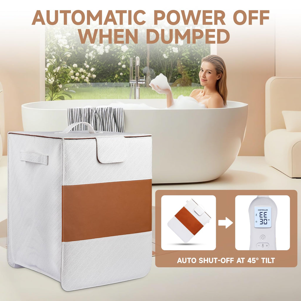 Parquix 38L Foldable Towel Warmer for Bathroom, Home & Spa, Large Capacity for Oversized Towels, Blankets & Robes, 4 Temp Modes, Auto Shut-Off Timer, Perfect Spa Gift for Loved Ones