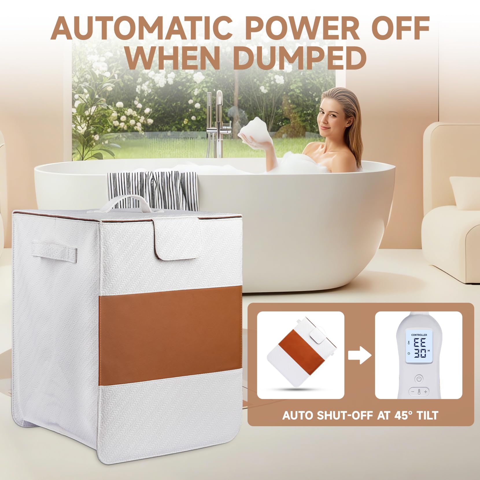 Parquix 38L Foldable Towel Warmer for Bathroom, Home & Spa, Large Capacity for Oversized Towels, Blankets & Robes, 4 Temp Modes, Auto Shut-Off Timer, Perfect Spa Gift for Loved Ones