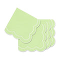 Hofdeco Premium Coastal Patio Indoor Outdoor Napkin Set of 4, 20”x20” Washable Dinner Napkins for Beach House Decor Green Embroidered Solid