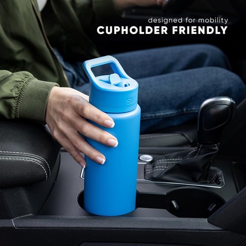Simple Modern Leopard Water Bottle with Straw Lid Vacuum Insulated Stainless Steel Metal Thermos Bottles | Reusable Leak Proof BPA-Free Flask for Sports | Summit Collection | 20oz, Blush Leopard