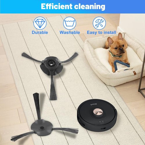 Detetap 6 Pack Side Brushes for Shark Matrix Robot Vacuum Cleaner RV2310, RV2310AE, AV2310, AV2310AE, RV2300, RV2300S, RV2320S, UR2350AE Replacement Parts