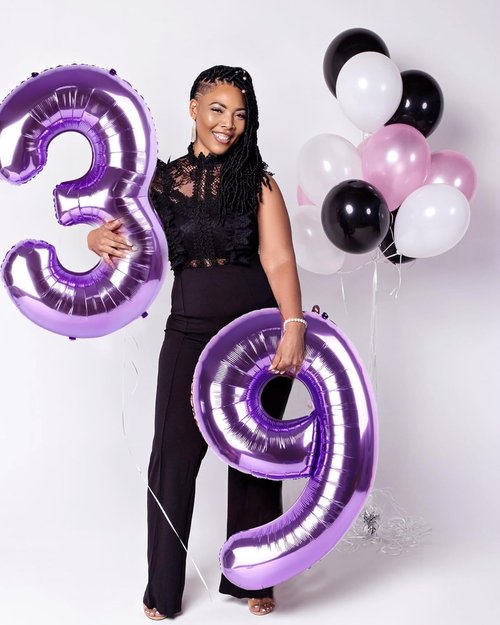 Happy 25th Birthday Decorations - 40 Inch Purple Foil Number 25 Balloon for Women’s Celebration