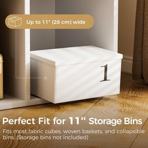 COMHOMA 6-Cube Storage Organizer - Versatile White Bookshelf with Removable Back Panels | Ideal for Home Office & Living Room