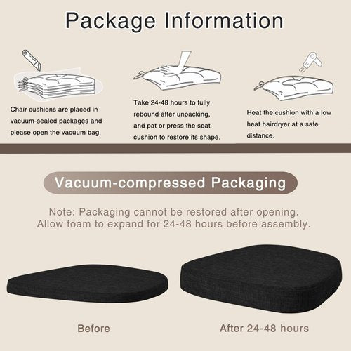 OVOV 14x14 Chair Cushions for Metal Dining Chairs Set of 4 Non Slip Thick Textured Chair Pads for Dining Chairs with Ties and Removable Cover (4, Red)