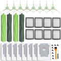 26 Replacement Parts for iRobot Roomba i7 i7+ i3 i3+ i4 i4+ i5 i5+ i6 i6+ i8 i8+ E5 E6 E7 Robot Vacuum Accessories, 2 Rubber Roller 8 Filters 8 Side Brushes 8 Vacuum Bags（NOT Fit the Combo J7+）