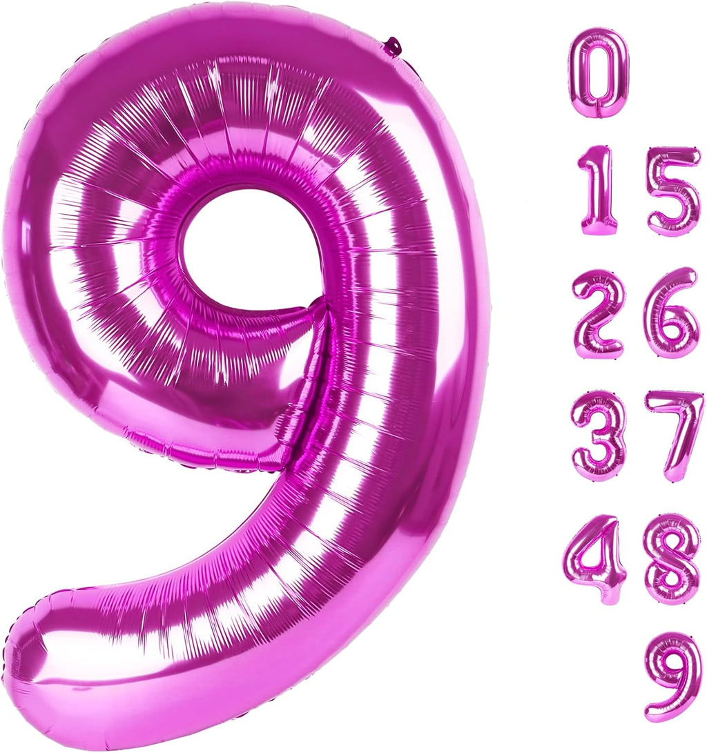 Rose Purple 40-Inch Number 9 Balloon by [Brand Name] - Perfect for Birthday Parties, Weddings & Graduations