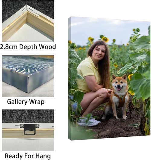 Custom Canvas Prints - Personalized Wall Art with Your Photos | Framed Canvas for Family & Pet Gifts - 8 x 10