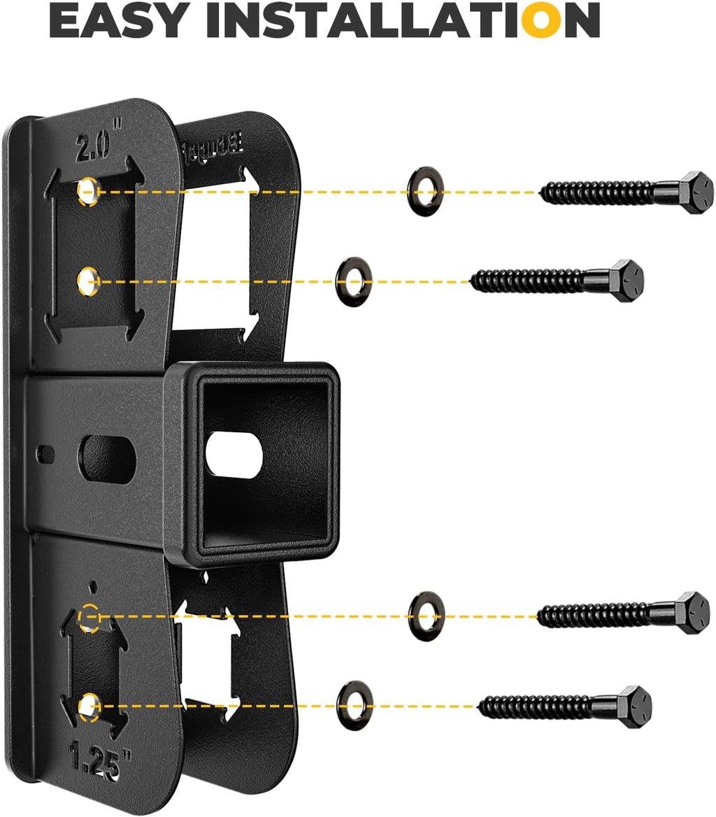BougeRV Hitch Wall Mount - 2" Receiver Bike Rack & Cargo Storage | Holds Up to 300LBS