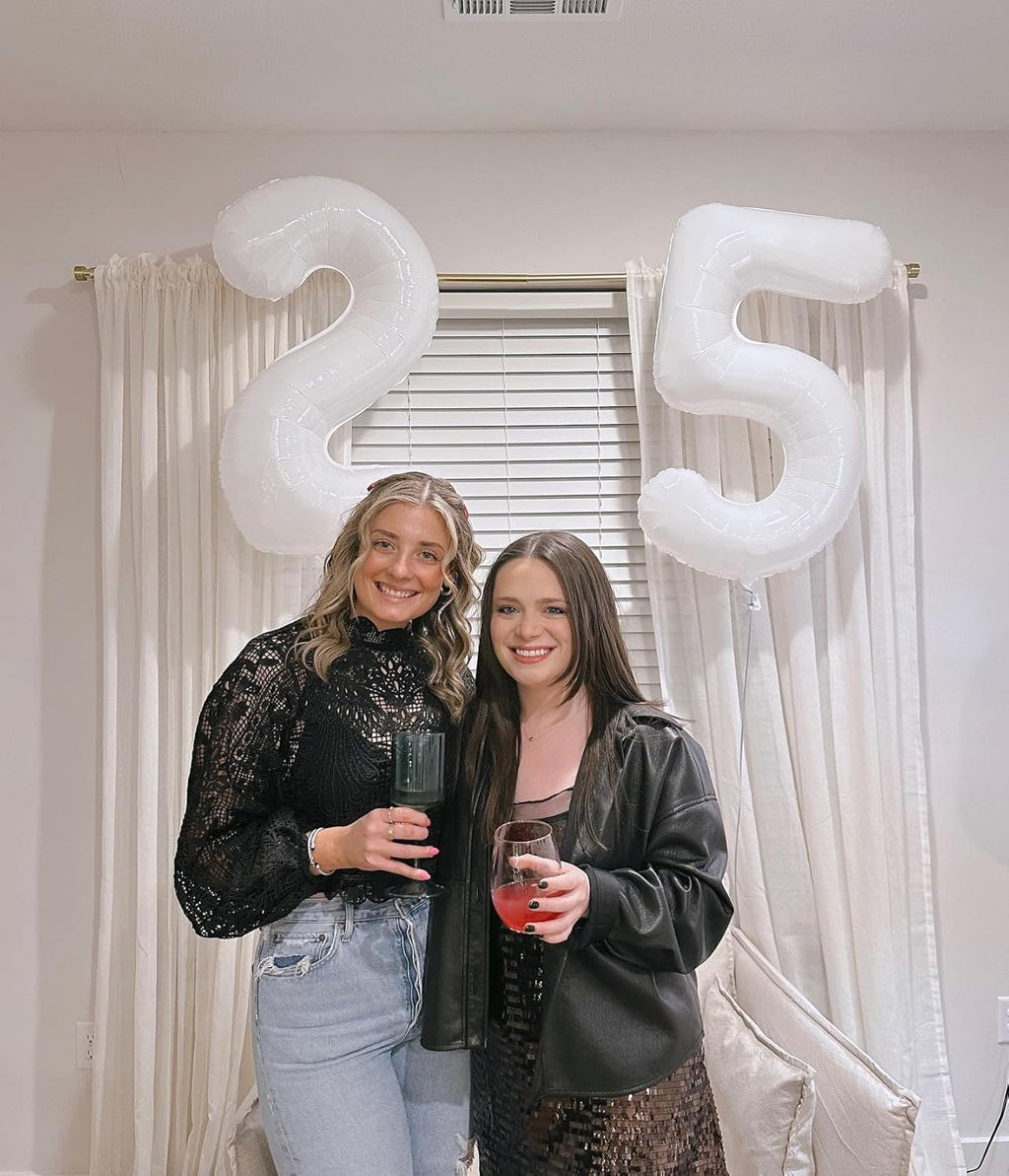 White Number 12 Balloon - 40 Inch Birthday Decoration for 12th Birthday Party Supplies