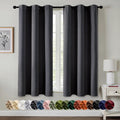 MIULEE Dark Grey Blackout Curtains - Thermal Insulated Room Darkening Drapes | 40 x 45 Inches, 2 Panels