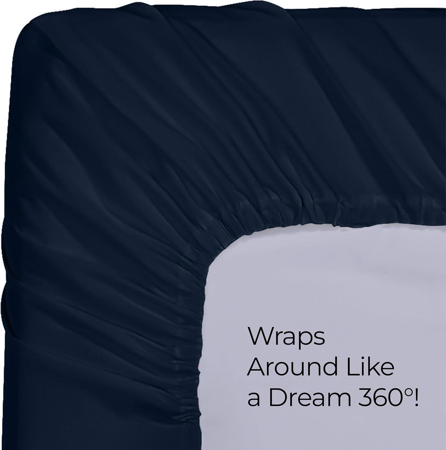 Utopia Bedding King Fitted Sheet - Deep Pocket Microfiber - Soft, Shrinkage & Fade Resistant - Navy