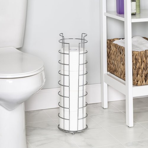 Honey-Can-Do Toilet Paper Holder, Satin Nickel