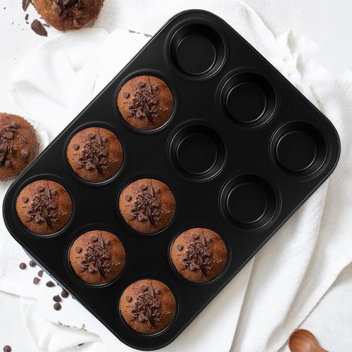 11-Piece Nonstick Baking Pans Set by [Brand Name] - Professional Carbon Steel Bakeware | Dishwasher Safe, Oven Safe to 450°F (Black)