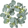 Eucalyptus Leaves Wreath by [Brand Name] - 9-Inch Greenery Garland for Farmhouse Kitchen Decor