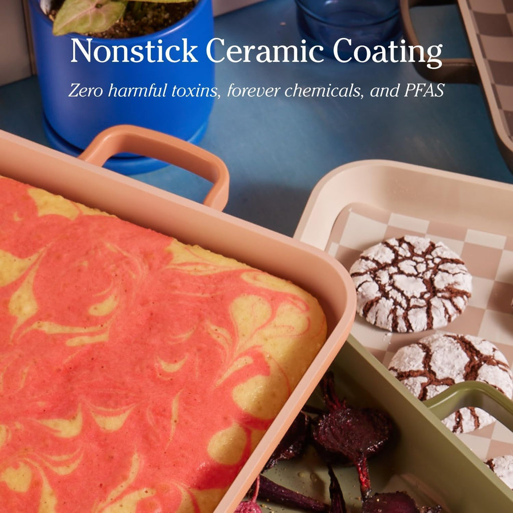 Our Place Griddle Pan - Versatile Nonstick Ceramic Griddle & Sheet Pan | Toxin-Free, Ergonomic Handles | 5 Qt Capacity, Oven Safe to 450°F | Blue Salt