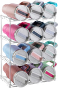 Stanley Water Bottle Organizer - Stackable Rack for 40 oz Tumblers | Clear Kitchen Storage, 4 Pack