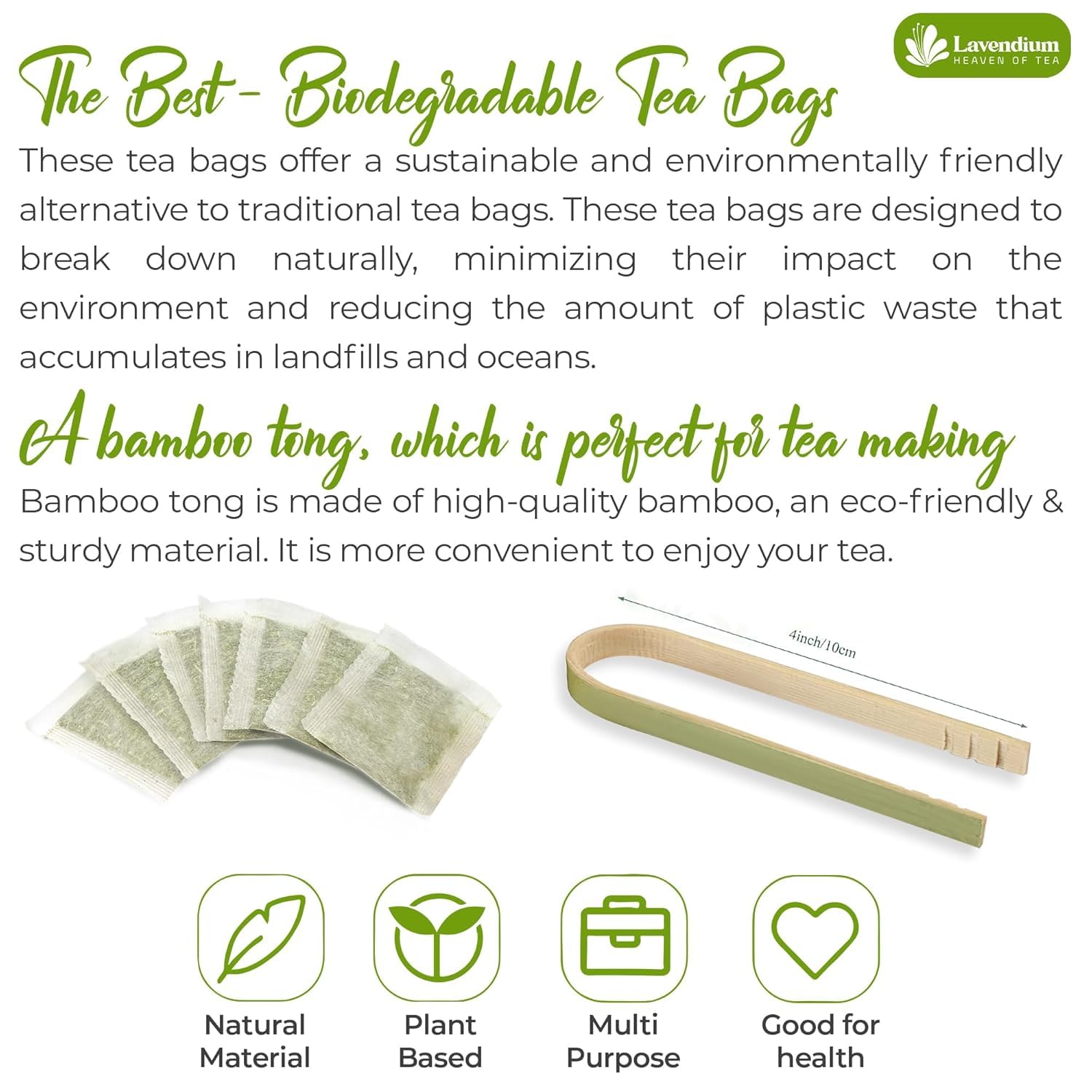 Lavendium, Premium 200 Tea Bags Bitter Melon Fruit Herbal Tea, 100% Natural and Pure, Hand-made, Made With Natural Materials-Corn Fiber Tea Bag, Sugar Free. Caffeine Free. Gluten Free. Vegan