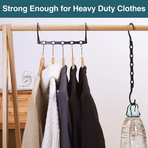 AMKUFO Closet Organizers - 12 Pack Space-Saving Hangers for Efficient Dorm Room Storage | Perfect for Small Apartments