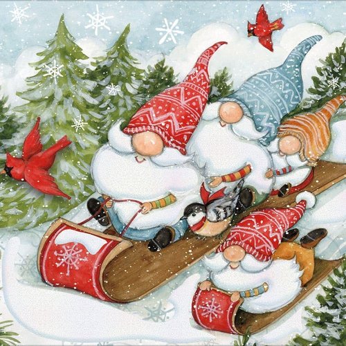 Lang, Let's Go Sledding Classic Christmas Cards