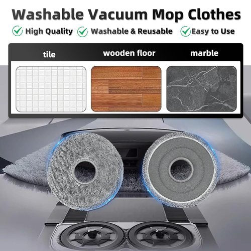 Saros 10R Accessories Kit Replacement Compatible with Roborock Saros 10R/Qrevo CurvX Robot Vacuum, 2 Pairs Main Brush, 4 Mop Pads, 6 Side Brushes, 4 HEPA Filters,6 Dust Bag, 1 Cleaning Tool