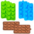 WARM TIME Silicone Chocolate Candy Molds Cake Moulds, Food-Grade Non-Stick Baking & Crayon Mold BPA-Free, Set of 6