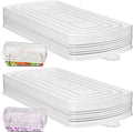 Fullstar Silicone Stretch Lids - Reusable Food Covers for Choppers & Slicers | Flexible & Durable - Pack of 2