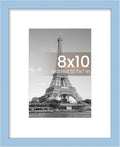 Upsimples 8x10 Picture Frame - Versatile Display for 5x7 with Mat or 8x10 Without | Blue, 1 Pack