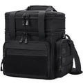 Gafetrey Large Tactical Lunch Box for Men, Insulated Lunch Bag Adult, Thermal Lunchbox Leakproof Waterproof Cooler Bag, Dual Compartment Lunch tote, Large Lunch Pail for Office Camping (Black) 24L