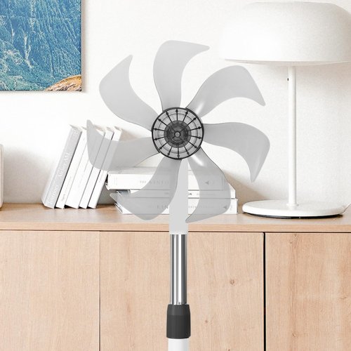 Hemoton 14 Inch Electric Fan Blades Replacement for Standing Pedestal Fan 7-Blade Plastic Propeller with Set Screws Compatible with 1.49 Inch Shaft