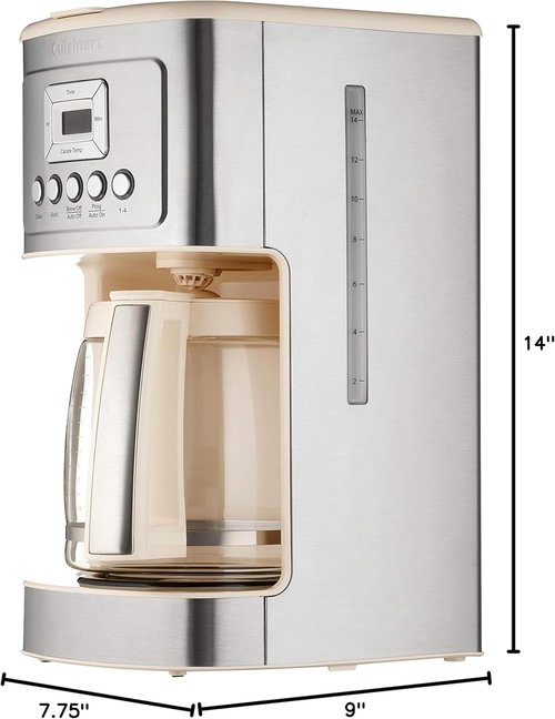 Cuisinart DCC-3200CRM Coffee Maker - 14-Cup Fully Automatic with Brew Strength Control & Stainless Steel Finish