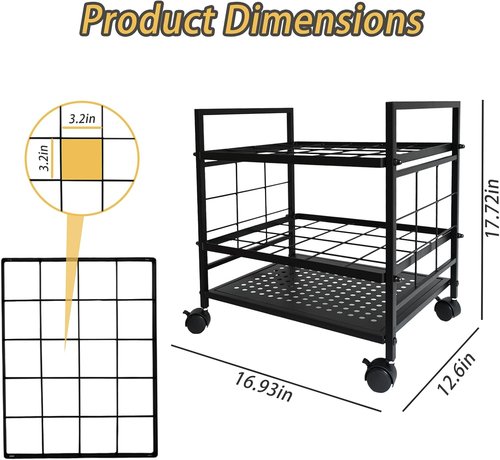 Blueprint Organizer - 20-Slot Rolling Cart for Blueprints, Maps & Posters | Ideal for Home, Office & Studio