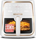 Gourmia 8 Qt Air Fryer - Digital Display, 8 Cooking Presets, FryForce 360° Technology, White