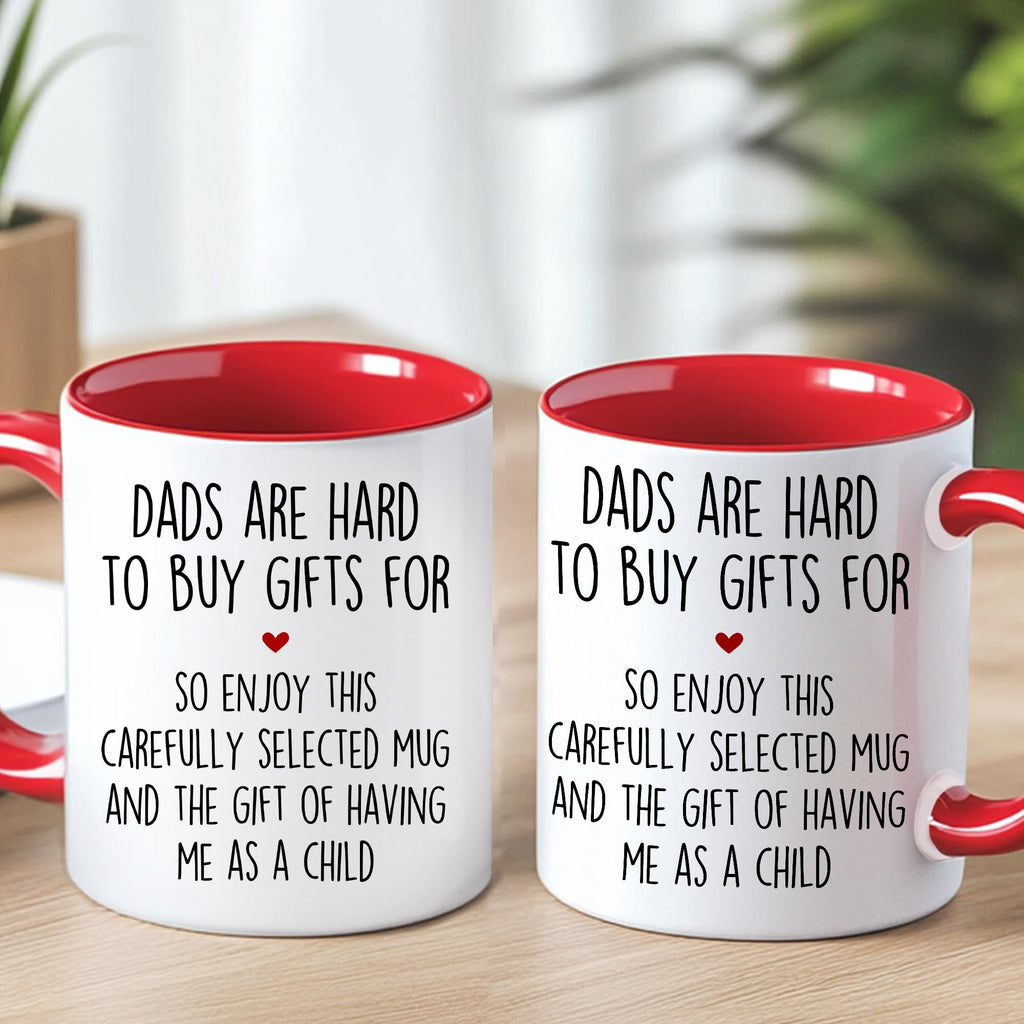 YIDAJI Gifts For Dad - Christmas Mug For Dad - Dads Are Hard To Buy Gifts Mug - Dad Gifts From Daughter, Son - Fathers Day, Christmas, Birthday Gifts Idea For Dad, Father, Papa, Daddy, Husband, Men