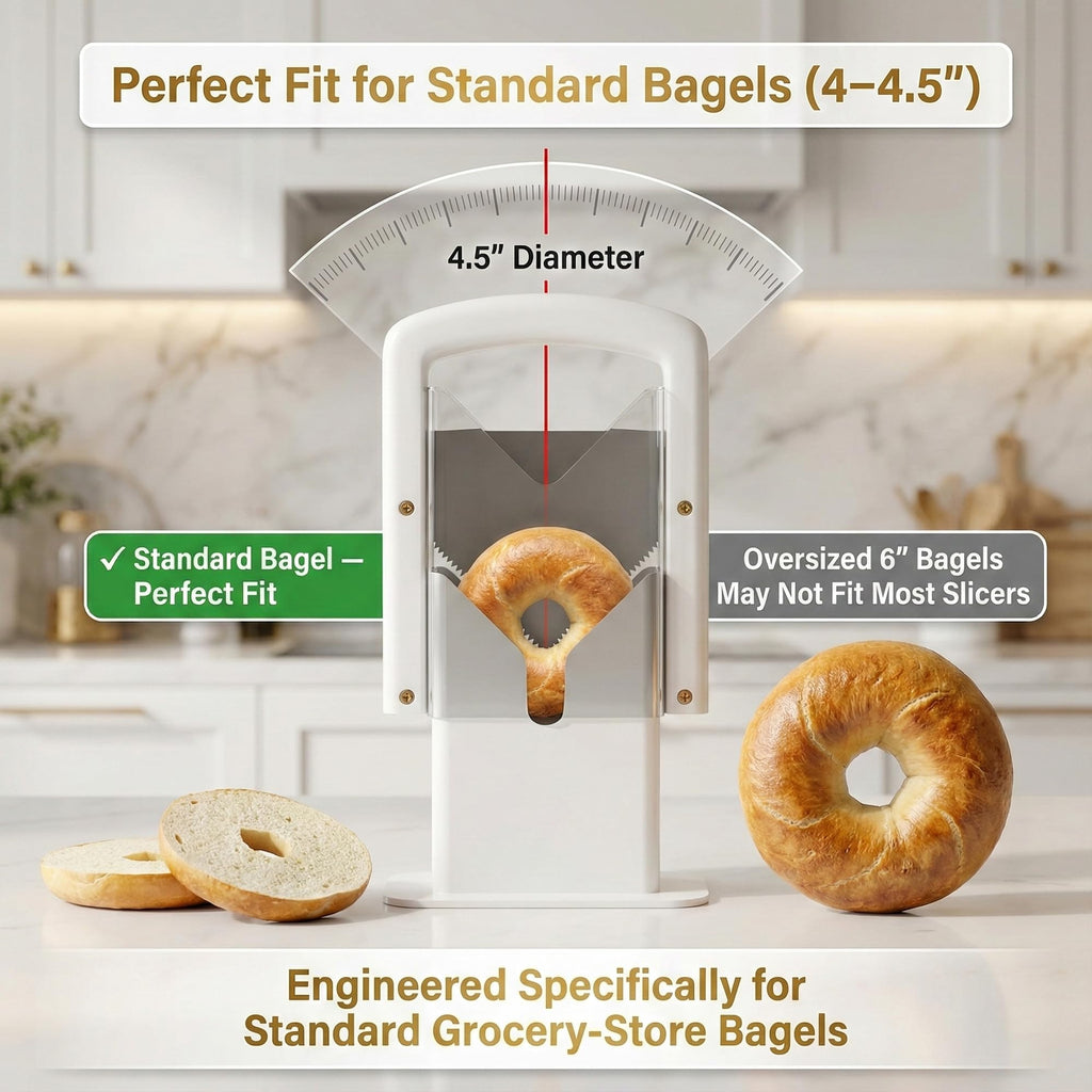 Adaptive Bagel Slicer for Seniors & Limited Mobility – Easy Grip Safety Cutter for Steady Hands – One-Handed Kitchen Aid for Tremors & Weak Grip