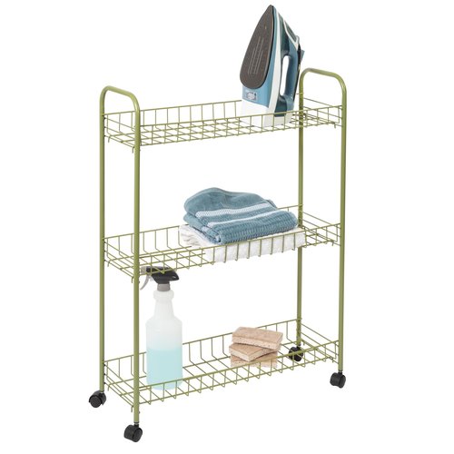 Honey-Can-Do Honey Can Do 3 Tier Rolling Household Cart, Olive CRT-09137 Olive