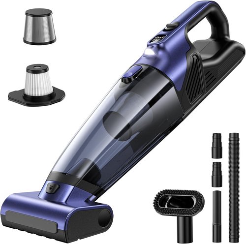 MAGIC JOHN Cordless Pet Hair Handheld Vacuum - 20000PA Powerful Suction with Motorized Brush & LED Light