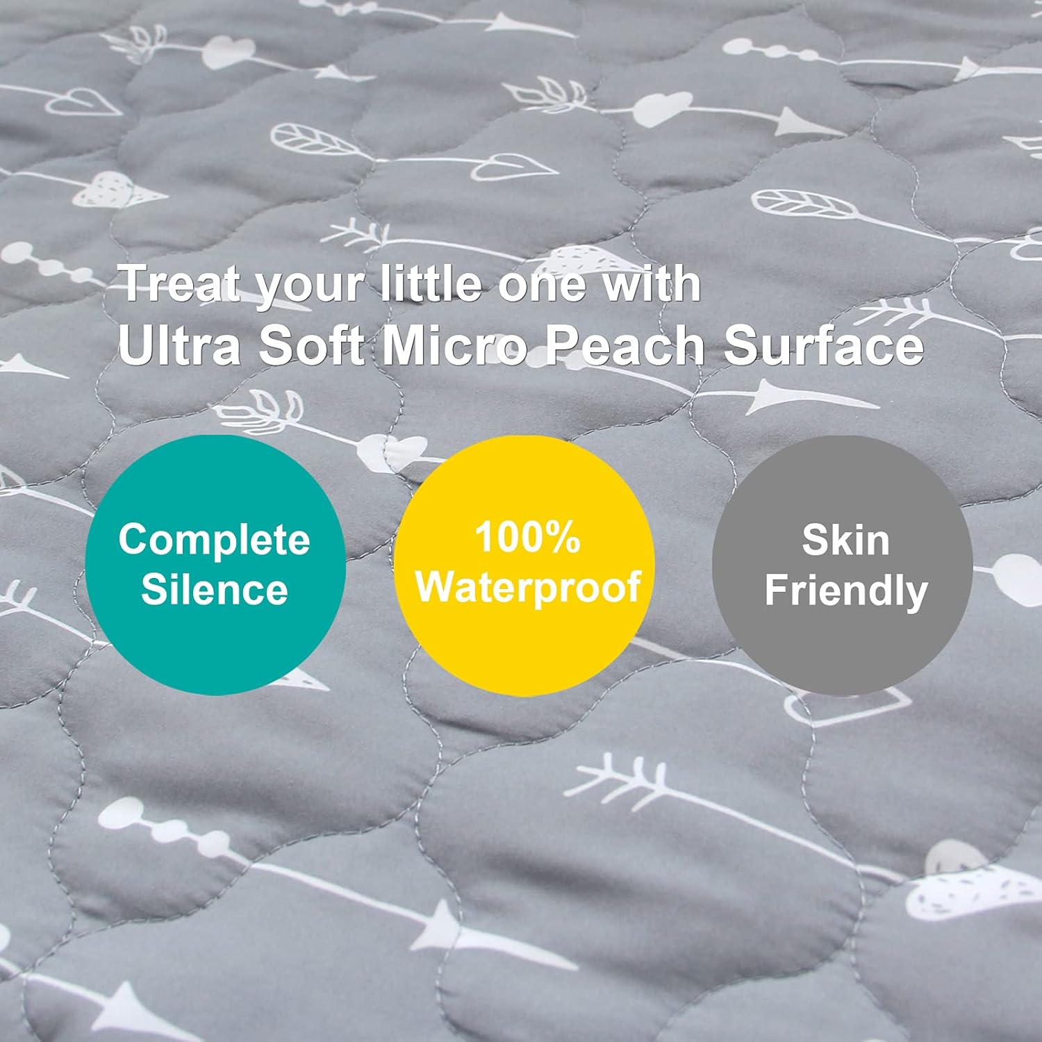 Skiennix Waterproof Pack and Play Mattress Protector Sheets - Fitted Cover for Graco & Dream On Me | 39" x 27" - 2 Pack