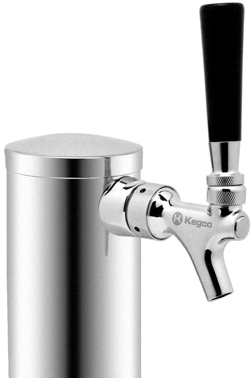 Kegco KC D4743T-Ss Polished Single Faucet Draft Beer Tower, 3" Column, Stainless Steel