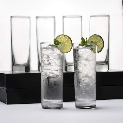 LEMONSODA Premium Highball 12oz/15oz Glass Sets - Elegant Tom Collins Glasses - Tall Water Drinking Glasses - Bar Glassware for Mojito, Whiskey, Cocktail (12oz, Set of 12)(2007)