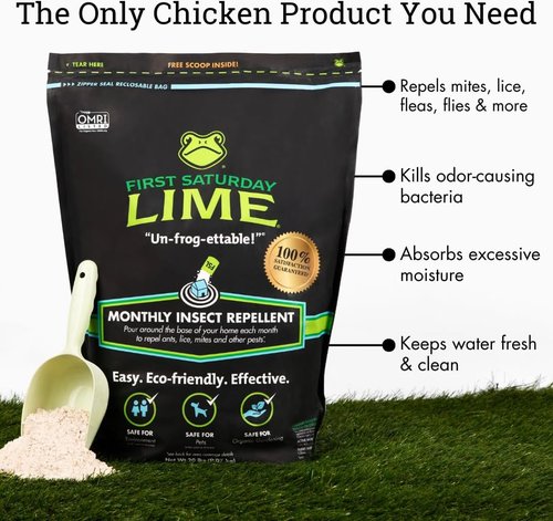 First Saturday Lime Insect Deterrent - 20LB Bag | Monthly Outdoor Insect Shield | Multi-Purpose Ant Control