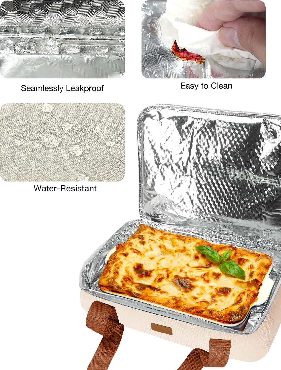 Vuudh Expandable Casserole Carrier Bag - Insulated Double Decker Tote for Hot & Cold Dishes | Perfect for Picnics & Potlucks
