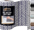 GORILLA GRIP® Peel and Stick Paper, Removable Cover for Books, Shelves, Countertops, Drawers, Cabinets and Crafts, Easy Install Kitchen Decor, Shelf, Drawer, Cabinet Liners, 17.5 in x 10 FT Blue White